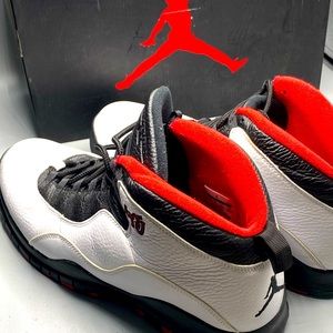 2015 Air Jordan X 45 Retro White Red Black SZ 13
